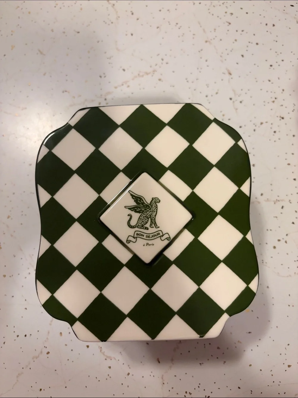 NWOT Anthropologie Hotel Checkered Ceramic Vase